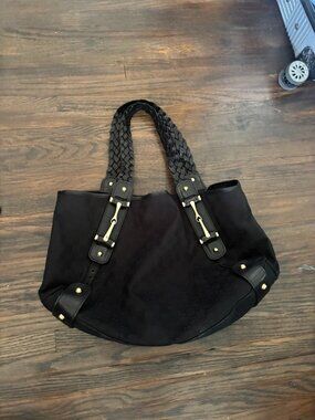 Gucci Pelham Large GG Canvas Monogram Tote Shoulder Bag black